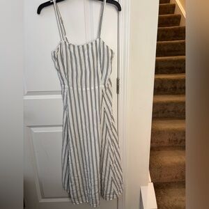 GAP Black and White Striped Dress
